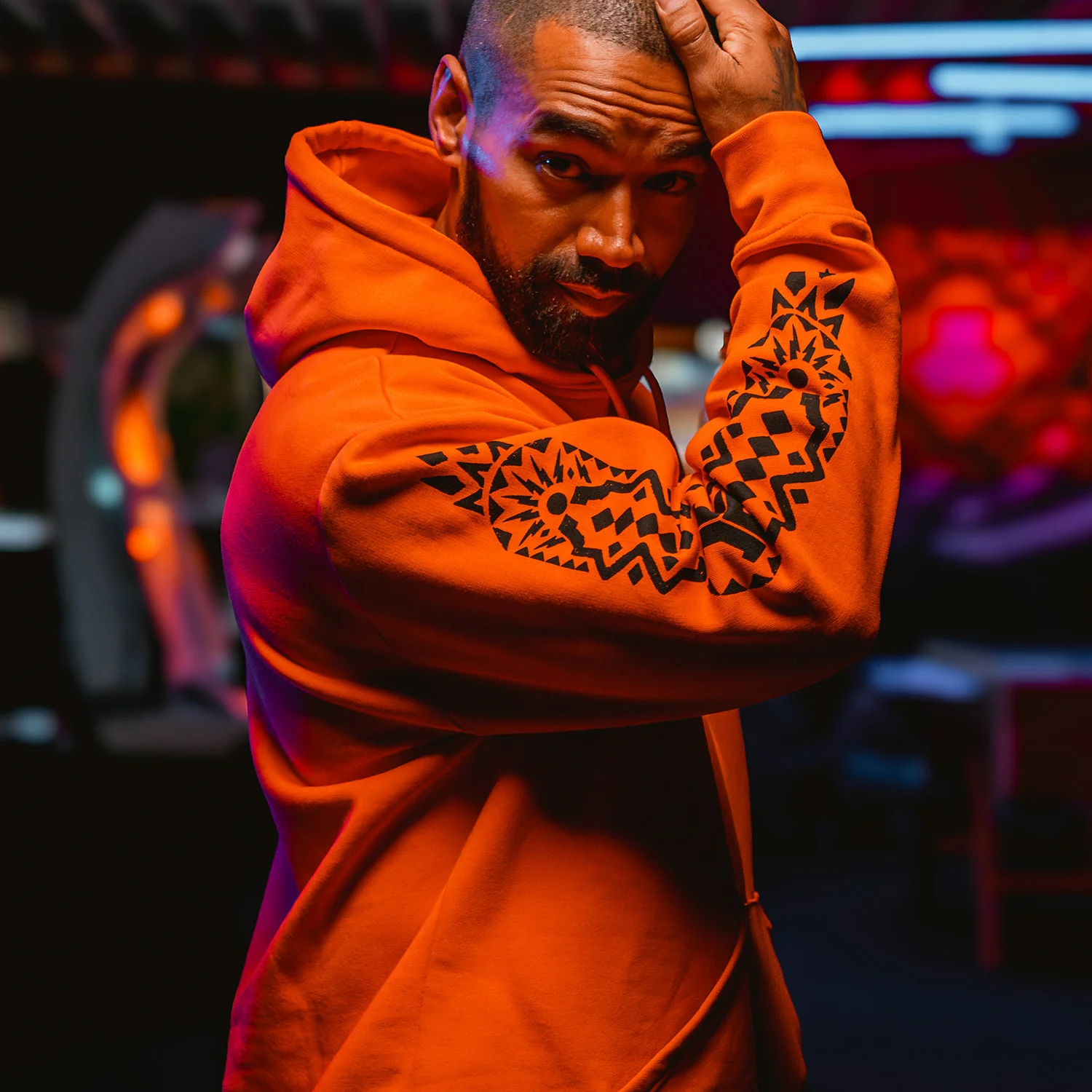 Defqon.1 Warm orange oversized Hoodie - Image 2