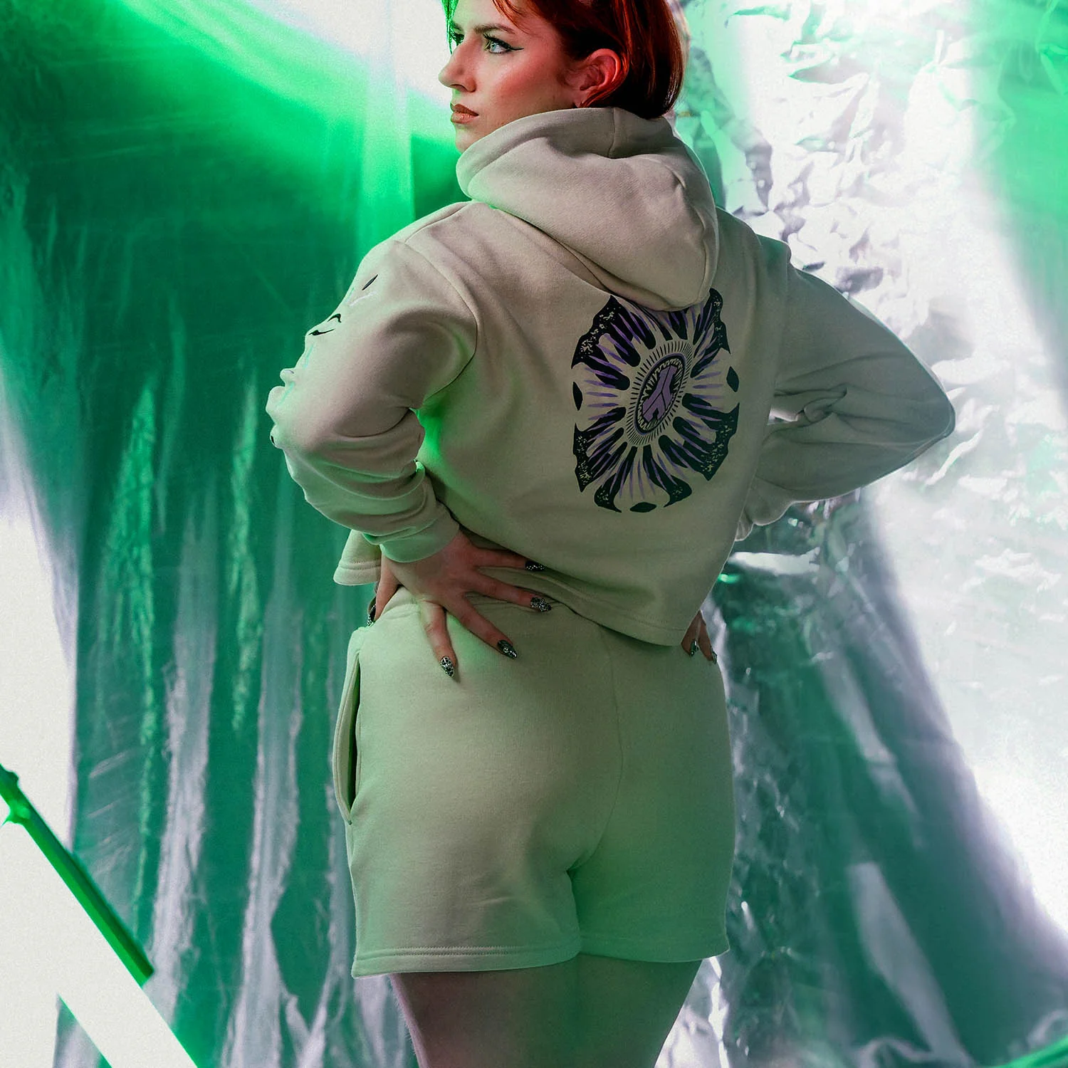 Defqon.1 Cropped Lime Hoodie - Image 5