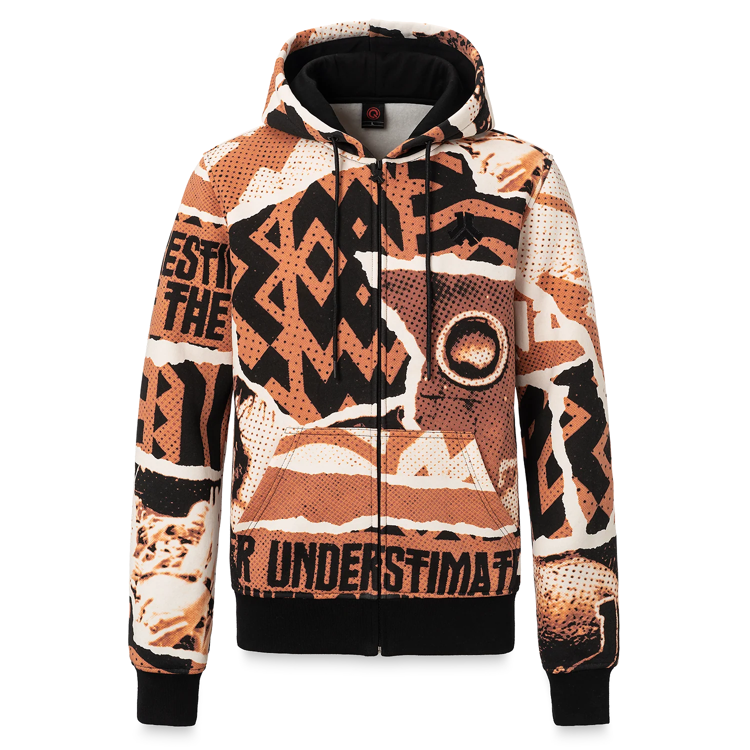 Defqon.1 Hooded zip collage orange