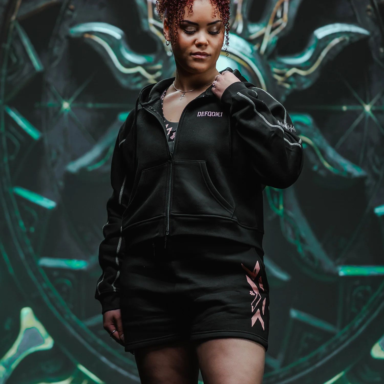 Defqon.1 Black and peach Jogging shorts - Image 4